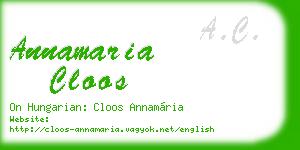 annamaria cloos business card